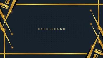Gradient black social media banner background with golden frame vector