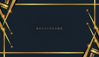 Gradient black social media banner background with golden frame vector