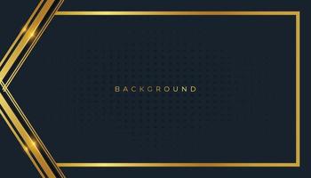 Gradient black social media banner background with golden frame vector