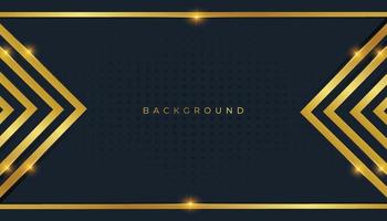 Gradient black social media banner background with golden frame vector