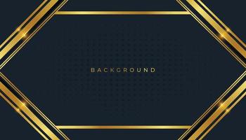 Gradient black social media banner background with golden frame vector