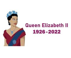 Queen Elizabeth Young Portrait 1926 2022 British United Kingdom National Europe Country Vector Illustration Abstract Design