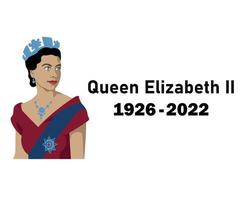 Queen Elizabeth Young Portrait 1926 2022 Black British United Kingdom National Europe Country Vector Illustration Abstract Design