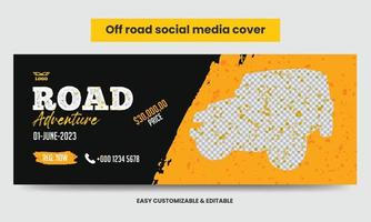 Off-Road Adventure Social Media Cover Photo vector