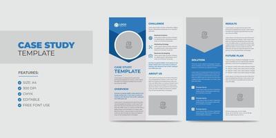 Case Study Template Corporate Modern Business Double Side Flyer and Poster Template vector