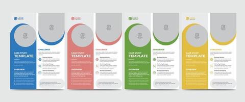 Case Study Template Corporate Modern Business Double Side Flyer and Poster Template vector