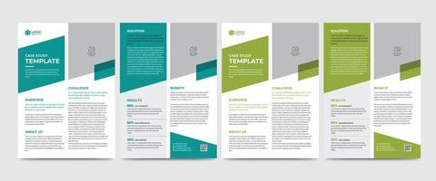 Case Study Template Corporate Modern Business Double Side Flyer and Poster Template vector