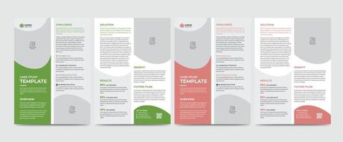 Case Study Template Corporate Modern Business Double Side Flyer and Poster Template vector