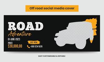 Off-Road Adventure Social Media Cover Photo vector