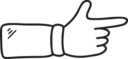 Hand Drawn finger pointing illustration vector