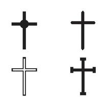 christian cross vector set.