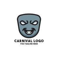 diseño de concepto de logotipo de carnaval moderno vector