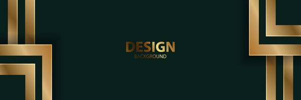 Luxury dark navy background with golden lines and abstract shape. Vector graphic illustration