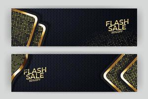 Luxury dark navy background with golden lines and abstract shape. Vector graphic illustration