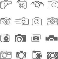 Camera Icon Set. Photography icon set. Security Camera Icon. vector