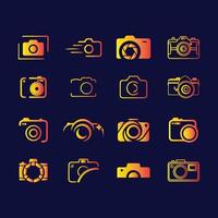 Camera icon Gradient color set. vector