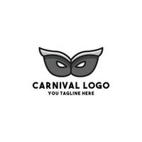 diseño de concepto de logotipo de carnaval moderno vector