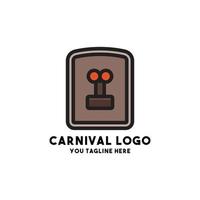 diseño de concepto de logotipo de carnaval moderno vector