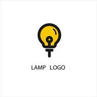 lamp logo concept design modern vector