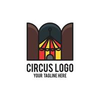 concepto moderno de diseño de logotipo de circo vector