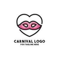 diseño de concepto de logotipo de carnaval moderno vector