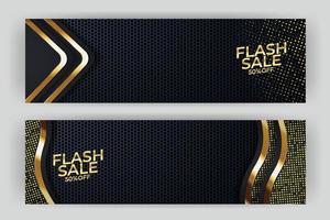 Luxury dark navy background with golden lines and abstract shape. Vector graphic illustration