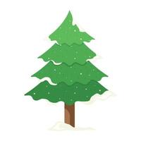 elemento de vector de árbol de pino para el diseño de navidad