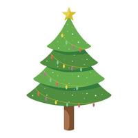 Pine tree vector element for christmas design