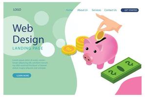 Modern isometric online property investment design and concept of people . Landing page template. Conceptual Suitable for Diagrams, Infographics, Game Asset, And Other Graphic Related Asset