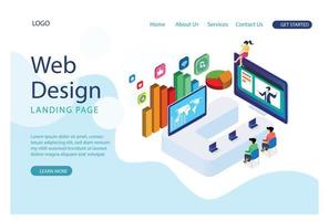 The modern concept of isometric graph analysis and online data processing. online based vector illustration Suitable for Diagrams, Infographics, Game Asset, And Other Graphic Related Assets