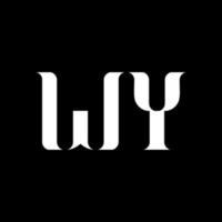 diseño del logotipo de la letra wy wy. letra inicial wy círculo vinculado en mayúsculas logotipo monograma color blanco. logotipo de wy, diseño de wy. wy, wy vector