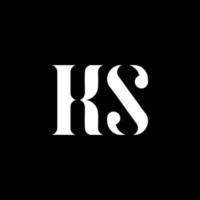 KS K S letter logo design. Initial letter KS uppercase monogram logo white color. KS logo, K S design. KS, K S vector
