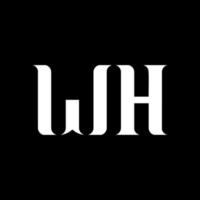 diseño del logotipo de la letra wh wh. letra inicial wh círculo vinculado en mayúsculas logo monograma color blanco. qué logotipo, qué diseño. qué, qué vector