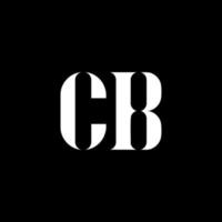 diseño del logotipo de la letra cb cb. letra inicial cb mayúscula monograma logo color blanco. logotipo cb, diseño cb. cb cb vector