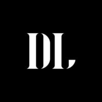 DL D L letter logo design. Initial letter DL uppercase monogram logo white color. DL logo, D L design. DL, D L vector