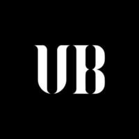 diseño del logotipo de la letra ub ub. letra inicial ub círculo vinculado mayúsculas monograma logo color blanco. logotipo de ub, diseño de ub. ub, ub vector