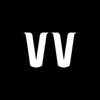 VV V V letter logo design. Initial letter VV linked circle uppercase monogram logo white color. VV logo, V V design. VV, V V vector