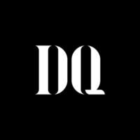 diseño del logotipo de la letra dq dq. letra inicial dq mayúscula monograma logo color blanco. logotipo dq, diseño dq. dq, dq vector