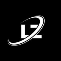 diseño del logotipo de la letra lz lz. letra inicial lz círculo vinculado en mayúsculas logo monograma rojo y azul. logotipo de lz, diseño de lz. lz, lz vector