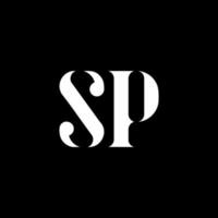 SP S P letter logo design. Initial letter SP uppercase monogram logo white color. SP logo, S P design. SP, S P vector