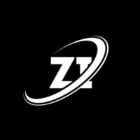 diseño del logotipo de la letra zi zi. letra inicial zi círculo vinculado en mayúsculas logo monograma rojo y azul. logotipo zi, diseño zi. zi, zi vector