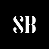 SB S B letter logo design. Initial letter SB uppercase monogram logo white color. SB logo, S B design. SB, S B vector