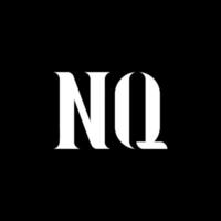 NQ N Q letter logo design. Initial letter NQ uppercase monogram logo white color. NQ logo, N Q design. NQ, N Q vector