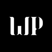 diseño del logotipo de la letra wp wp. letra inicial wp círculo vinculado en mayúsculas logo monograma color blanco. logotipo de wp, diseño de wp. wp, wp vector