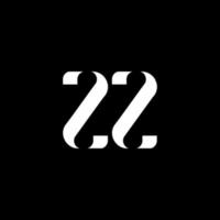ZZ Z Z letter logo design. Initial letter ZZ uppercase monogram logo white color. ZZ logo, Z Z design. ZZ, Z Z vector
