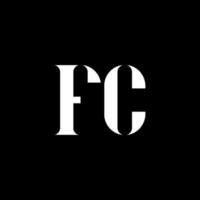 FC F C letter logo design. Initial letter FC uppercase monogram logo white color. FC logo, F C design. FC, F C vector