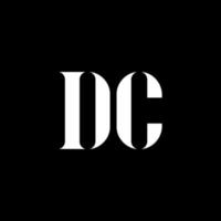 DC D C letter logo design. Initial letter DC uppercase monogram logo white color. DC logo, D C design. DC, D C vector