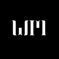 WM W M letter logo design. Initial letter WM linked circle uppercase monogram logo white color. WM logo, W M design. WM, W M vector