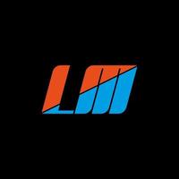 diseño del logotipo de la letra lm. icono del logotipo de letras iniciales lm. plantilla de diseño de logotipo mínimo de letra abstracta lm. vector de diseño de letra lm con colores negros. logotipo de la película.