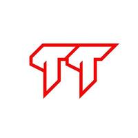 TT logo design, initial TT letter design with sci-fi style. TT logo for game, esport, Technology, Digital, Community or Business. T T sport modern Italic alphabet font. Typography urban style fonts. vector